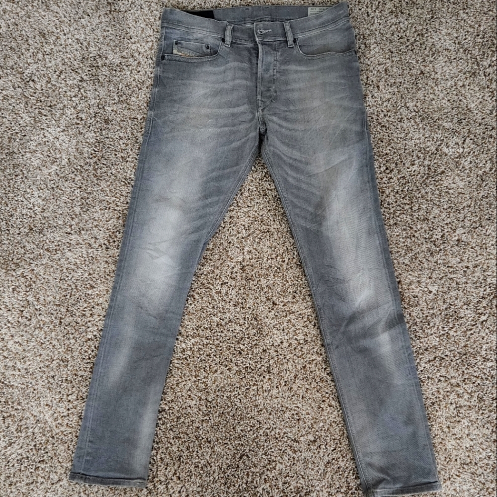 DIESEL Thepphar Slim-Carrot Stretch 0839N Jeans Mens Grey